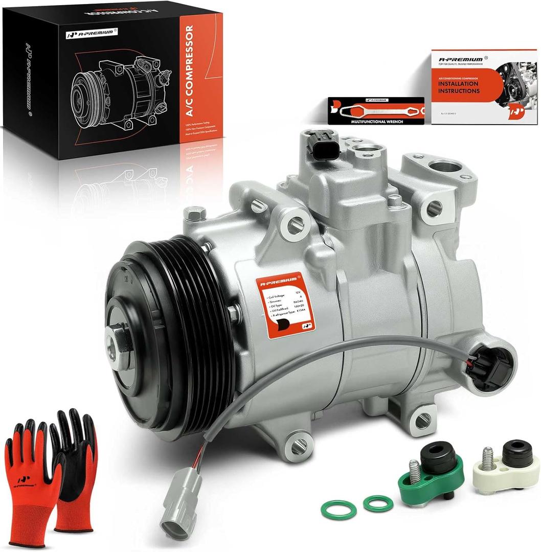A-Premium Air Conditioner AC Compressor Compatible with Subaru Legacy Outback 2.5L, 3.6L 2010-2019