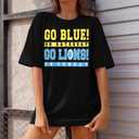 Football Shirt Women Game Day Shirts Football Season Number 87 Shirt Casual Season Short Sleeve Tops (Black, XL)