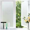 Haton Window Privacy Film Frosted Glass Film for Door Bathroom Shower, Peel & Stick, Day & Night, Papel para Ventanas Privacidad, Covering Sticker Removable Decorative Translucent Pure 17.5" x 78.7"