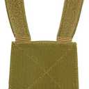 2 x ROCOTACTICAL Molle Tactical Bag Patch Panel Accessory, Patches Display Board Tactical Molle Hook and Loop Molle Panel for Badges and Insignia Patches- 4x4 inches, 2pack (TAN)