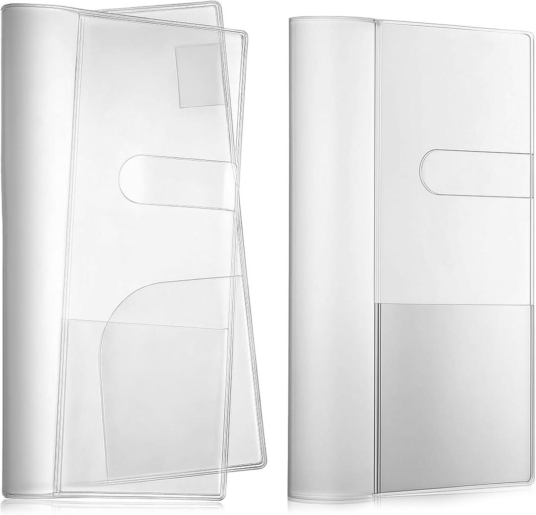 4 x 2 Pcs Clear Covers for Hobonichi Weeks, 8 x 7.6 Inches Transparent Plastic Planner Cover Protector Waterproof and Dust-Proof Notebook Protective Sleeve for Weeks Accessories