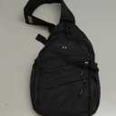 Pritent Crossbody Bags for Women Men Trendy Sling Bag Backpack Casual Chest Bag with Convertible Shoulder Strap (Medium, Black)