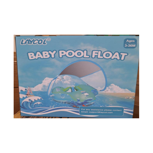 Inflatable Baby Float with Sun Canopy Size Improved Infant Pool Floaties Swimming Pool Toys