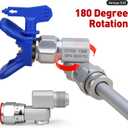 2Pcs 7/8" Airless Paint Spray Gun Swivel Joint 3600 PSI | 235486, 7/8" thread, 180 rotation, heavy-duty aluminum alloy, dual seal, fits most airless spray guns, 2-pack