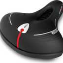 Wittkop Oversized Bike Seat for Peloton Bike & Bike+, Comfort Bicycle Seat, Compatible with Peloton, Spin, Road or Exercise Bikes, Wide Bike Saddle Replacement for Men & Women, Accessories Peloton