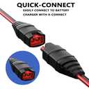 GC008 X-Connect M10 (3/8in) XL Eyelet Terminal Cable for NOCO Battery Chargers,2-Pack Replacement Connector for Smart Batteries & Trickle Charger Accessories