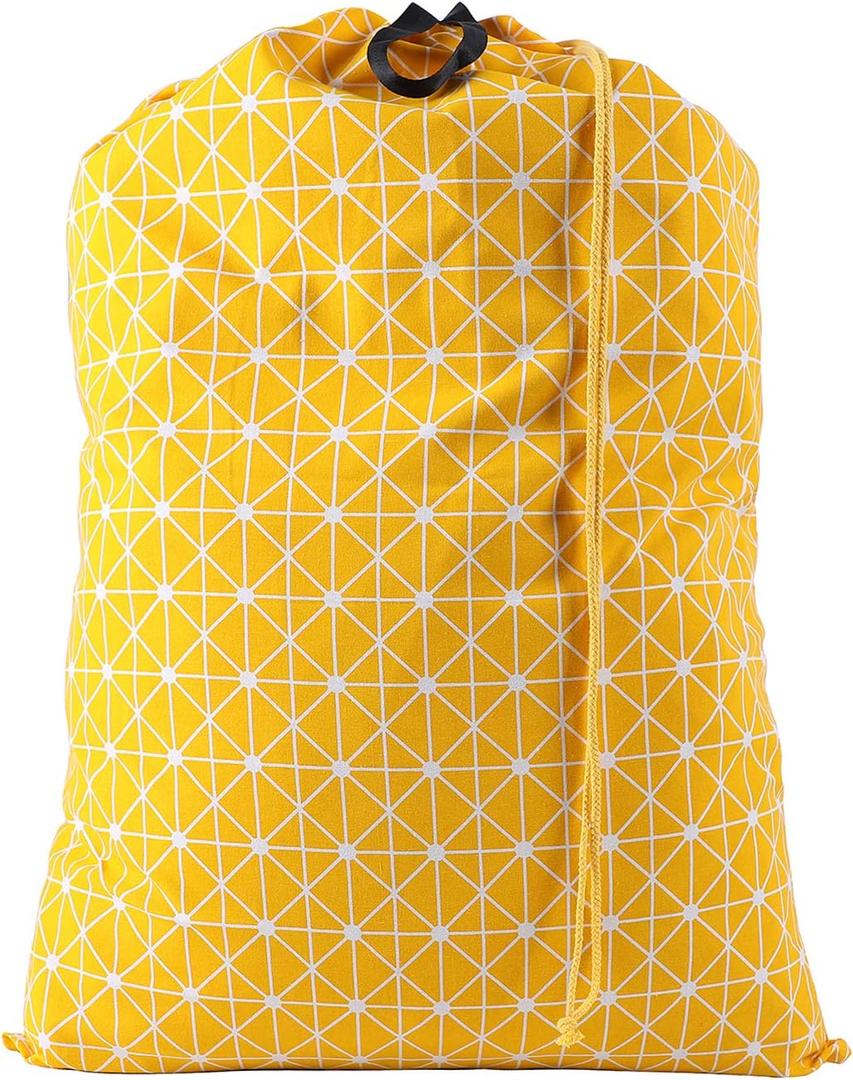 SWISSELITE Laundry Bag with Handle and Drawstring, Large Heavy Duty Laundry Bag, 28 x 40 Inches Travel Dirty Clothes Bag for Laundromat and Household (Checkerboard Yellow) SWISSELITE Laundry Bag with Handle and Drawstring, Large Heavy Duty Laundry Bag, 28 x 40 Inches Travel Dirty Clothes Bag for Laundromat and Household (Checkerboard Yellow)