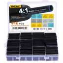 TKDMR 446 Pcs Heat Shrink Tubing Kit - 4:1 Ratio Adhesive Lined, Marine Grade Shrink Wrap - Industrial Heat Shrink Tubing,Black (1.75" Length)