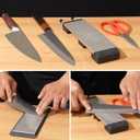 Double-sided Diamond Sharpening Stone Set  Coarse 400 & Fine 1200 Grit  Durable & Rust-Proof with Sharpening Stone Holder and Angle Guide(8 x 3 Inch)