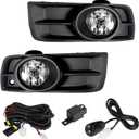 labwork 1 Pair Fog Lights Assembly Replacement for 2010-2014 Chevy Cruze Clear Lens with Bulbs Driving Fog Light Lamp Driver and Passenger Side