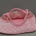 Aori Reborn Baby Dolls Bassinet Foldable Baby Doll Carrier Bed Soft Doll Carrier Doll Accessories with Handle for 17-22 inch Baby Dolls Girls (Pink)