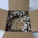 ATFL Artificial Plum Blossom Flowers,6 Pcs Faux Branches for Vase,Artificial Cherry Blossom Branches for Table Accessories Party Beach Theme Office Home Decor (White)