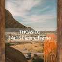 Picture Frames 14x18 Brown Poster Frames without Mat for Wall Vertical or Horizontal Decor
