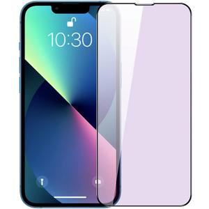 PERFECTSIGHT Anti Blue Light Screen Protector Designed for iPhone 13/ iPhone 13 Pro 2021 6.1 inch, HD Clear Blue Light Blocking Tempered Glass - Eye Protection (Purple)