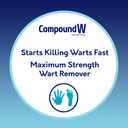 Compound W Maximum Strength One Step Invisible Wart Remover Strips, 14 Count