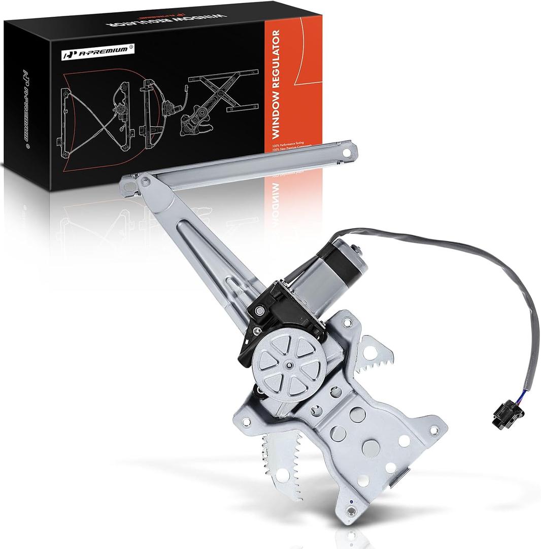 A-Premium Rear Driver Side Power Window Regulator with Motor (2-Pin)