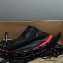 ANCHEER 48" Foldable Rebounder Trampoline for Adults/Kids with Resistance Bands and Bungees, Indoor & Outdoor Mini Trampoline with Bar and Safety Padding - Max Load 450lbs (Deep Red)