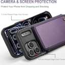Vinich for iPhone 17 Pro Max Wallet Case with Card Holder, RFID Blocking Credit Slots Kickstand Shockproof Phone Cover Fit for iPhone 17 Pro Max 6.9" Purple