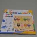 Magnetic Color and Number Maze,Montessori Toy for 2-5 Years Old Girls,Wooden Magnet Balls Puzzles,Toddler Busy Board Game,Preschool Learning Activities,Christmas & Birthday Gift for Kids