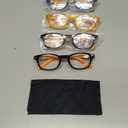 MODFANS 4 Pack Reading Glasses 1.75 Fashion Wood-Look Spring Hinges Stylish Readers Men Women