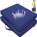 2 Pcs Stadium Seat Cushions Water-Repellent Bleacher Seat Cushions Indoor & Outdoor Seat Cushion for Bleachers Portable Stadium Cushion for Sports Events, Office Chairs, Beaches (Dark Blue)