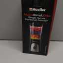 Mueller Personal Blender for Shakes and Smoothies with 15 Oz Travel Cup and Lid, Juices, Baby Food, Heavy-Duty Portable Blender & Food Processor, Black