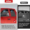 Canvcle Ram Rain Guards - Window Visors for 2002-2008 Dodge Ram 1500/03-09 Ram 2500/3500 Quad Cab,Outside-Mount Tape-On Side Window Wind Deflectors for Ram Accessories,Vent Visors Shades
