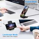 Samsung S26 S25 Wireless Charger Stand Wireless Phone Charger for Android Samsung Galaxy S25 Ultra S25 Edge S25 Plus S25FE S24FE S23 S22 S21 S20, Wireless Charging Station for iPhone 17 with Adapter