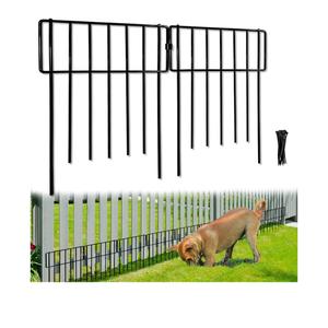 Thrivinest 10 Pack Animal Barrier, No Dig Decorative Fence, 17in(H) x10ft(L) Rustproof Metal Small Garden Fence Border for Dogs Rabbits, Bottom Blocker for Outdoor Yard Patio