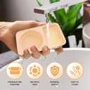 3 Pack Reusable Snack Containers with Lids, Silicone Double Compartment Snack Box Container, Small Mini Snack Pack Containers for Travel, Picnic, Work (Blue+Pink+Yellow)