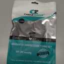 Calf Compression Sleeve for Men Women (1 Pair), Leg Support Footless Compression Socks for Running - Shin Splint Varicose Veins Swelling & Pain Relief, Gray/Black, Large