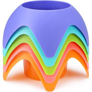 Beach Vacation Essentials - Sand Coasters Drink Cup Holders, 5-Pack, Multicolor, Must-Haves for Women, Adults, Family, and Friends