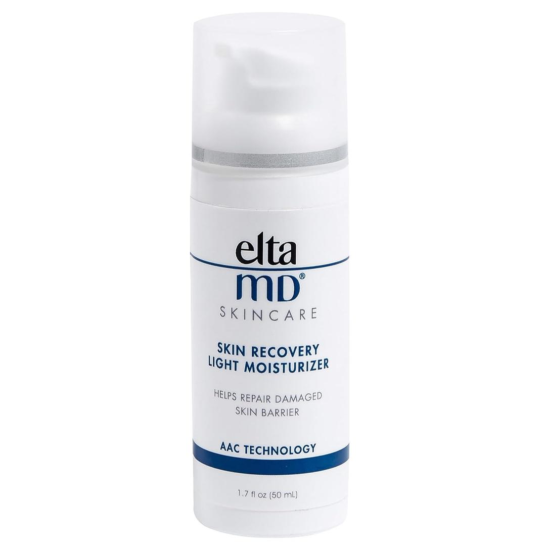 EltaMD Skin Recovery Light Face Moisturizer for Dry Skin, Oil Free Moisturizer for Face and Acne Prone Skin Care, 1.7 oz Pump