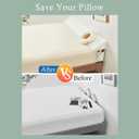 Bed Wedge Gap Filler King (76"x 8"x 6") Wedge Pillow for Headboard Gap 0-8" Mattress Gap Filler Pillow to Fill The Gap Between Mattress and Wall with 2 Side Large Pockets