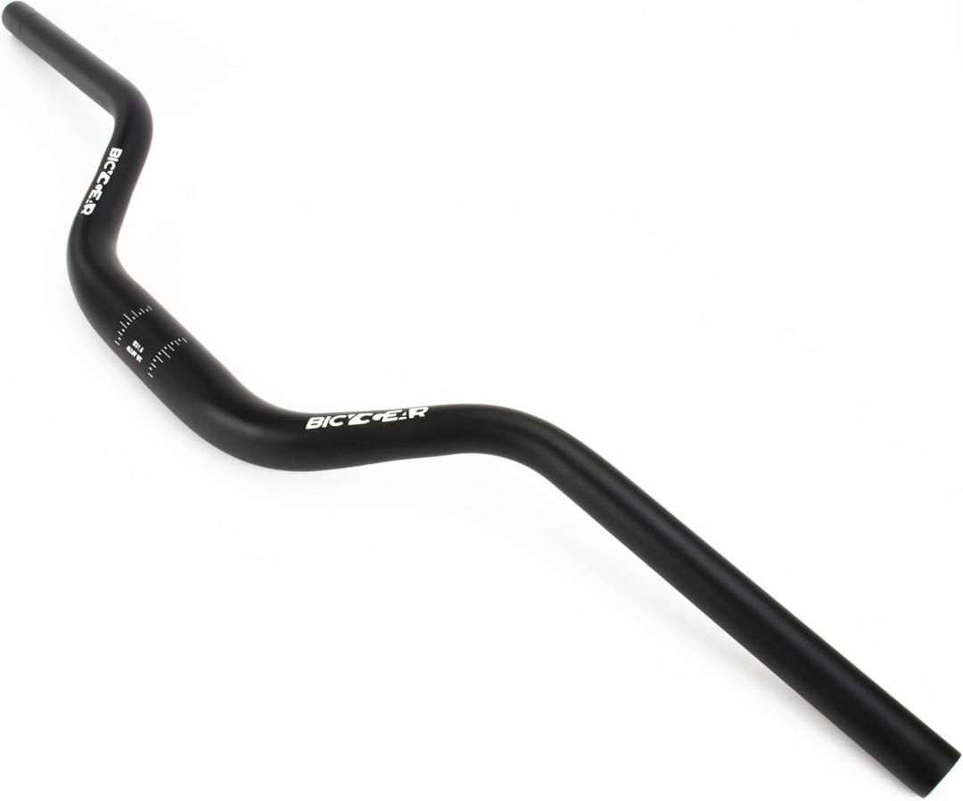31.8 Bike Handlebars 720mm, 86mm Rise Bicycle Handlebars 10 Backsweep Alloy Riser Handle Bars for Mountain Bike, MTB, E Bikes, Road Dirt Bike, Cruiser, 1 1/4 inch, Sand Blasted