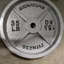 Cast Iron 1-Inch Standard Weight Plate for Strength Training & Weightlifting, Pair of 35 pounds