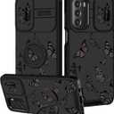 for Moto G Stylus 5G 2022 Case - Butterfly Women Cute Girls Phone Cover Girly Pretty Aesthetic Black Butterfly Unique Design with Camera Cover and Ring Stand for Motorola G Stylus 5G Case