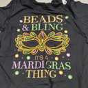 Beads & Bling It's A Mardi Gras Thing Funny Cute Carnival T-Shirt (Black, L)