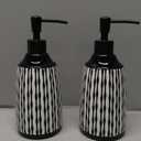 Ceramic Soap Dispenser 17oz. Hand Dish Soap Dispensers with Pump for Bathroom Kitchen Sink Countertop, Multicolor, Pack Of 2