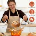 Sourdough Parchment Paper with Handles, 100Pcs Bread Baking Paper with Heatproof Handle for Dutch Oven & Air Fryer, No Wash & Eco-Smart for Beginners