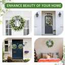 24" Boxwood Wreath for Front Door, Spring Wreaths for Wall Window Porch Home Farmhouse St Patricks Day Indoor Outdoor Decoration,Suitable DIY Wreath for All Season