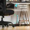 Office Desk Chair with Ergonomic Lumbar Support, Extra-Thick Seat Cushion, Flip-up Arms, Breathable Mesh Back, Computer Task Chair for Home Office