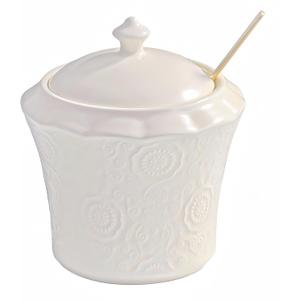 13.5oz Sugar Bowl with Lid and Spoon Ceramic Sugar Creamer Container, Sugar Jar, Durable Sugar Pot for Coffee Bar Accessories, Coffee Bar Decor (NH)