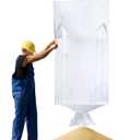 Hoolerry 1 Pcs FIBC Bag Bulk Sack Bulk Bag for Construction Dumpster Sand 1 Ton 3300lbs 35x35x43 in Heavy Duty Large Sand Sacks with Duffle Bottom and Handle for Industrial Transport