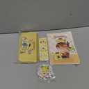 Cute School Supplies Anime Stationery Gift Set Includs Gel Pens, Journal Notebook, 50 Stickers, Pencil Case, Kawaii Stationery Set, Back to School Gift(Yellow)