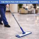 Microfiber Floor Mop for Hardwood Floors: 55" Adjustable Professional Flat Mop with 4 Washable Pads Stainless Steel Handle for Wet Dry Laminate Tile Vinyl Floor & Wall Cleaning