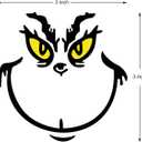 4 x 15 Pcs Christmas Face Stickers  Vinyl Transfer Stickers for Crafts, Ornaments, Cups, Jars, and Christmas Balls, Waterproof DIY Face Decals for Party Favors and Holiday Decorations  3 x 3 in (Black and Yellow)