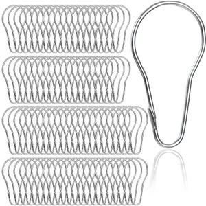 Lyellfe 200 Pieces Shower Curtain Hooks, Rust-Proof Metal Bathroom Curtain Rings for Bathroom Shower Rods Curtains Lyellfe 200 Pieces Shower Curtain Hooks, Rust-Proof Metal Bathroom Curtain Rings for Bathroom Shower Rods Curtains