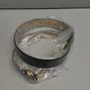 Women's Leather Belts with Gold Buckle Fashion Leather Waist Belt Elegant Ladies Belts for Jeans Gifts for Women (Black)