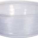 MECCANIXITY Plant Pot Saucer 14 Inch Plastic Round Flower Drip Tray for Indoor Outdoor, Clear Pack of 10 (35.5x12.5cm)